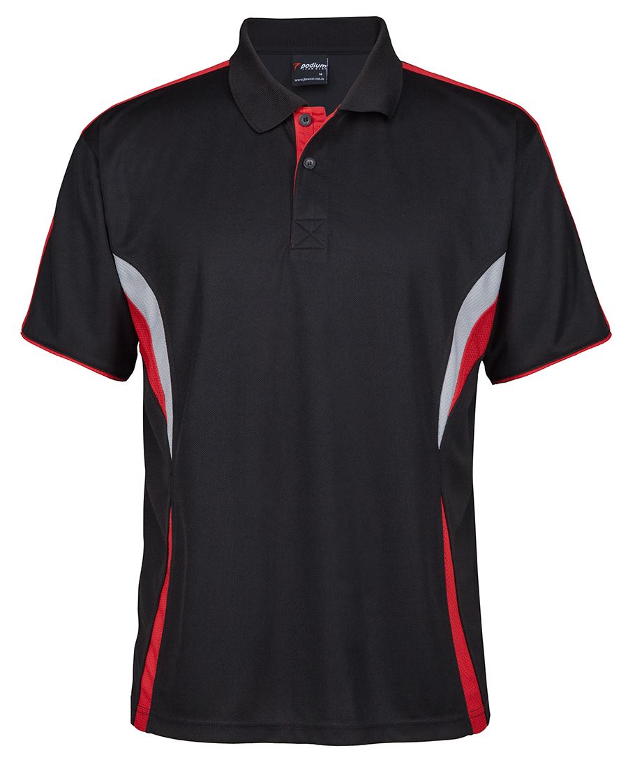 Podium Cool Polo - Aqua/White/Grey