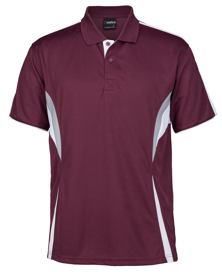 Podium Cool Polo - Aqua/White/Grey