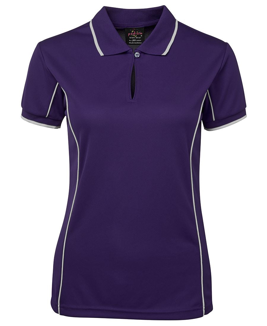 Podium Ladies Piping Polo - Black/Gold
