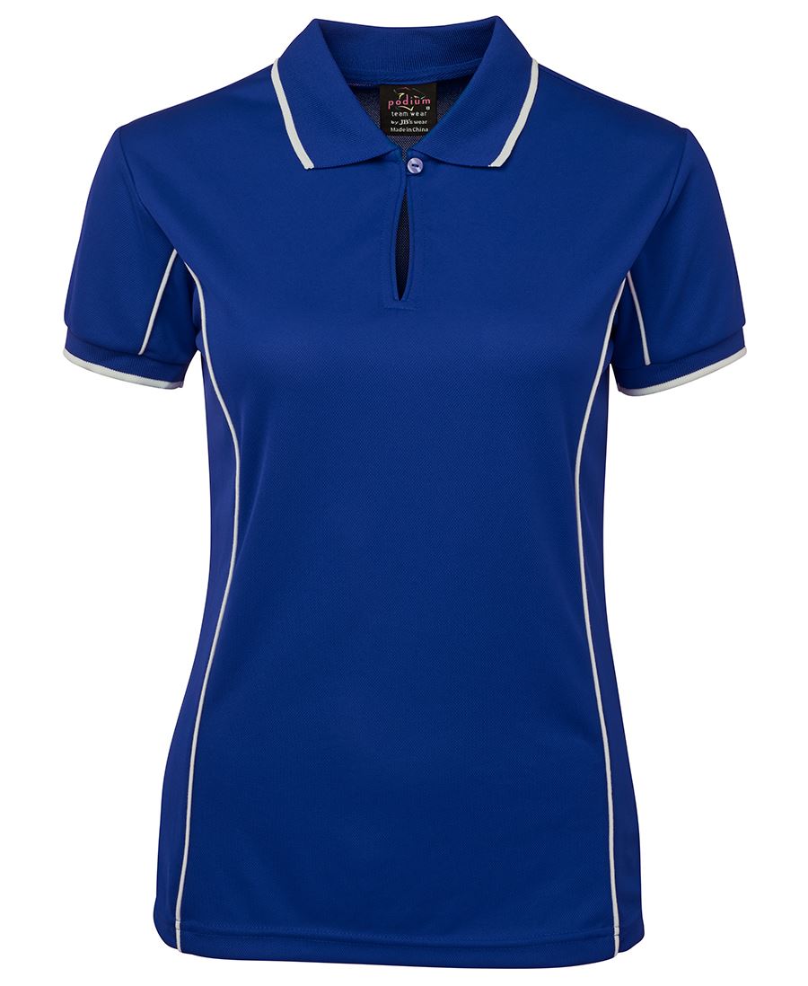 Podium Ladies Piping Polo - Black/Gold