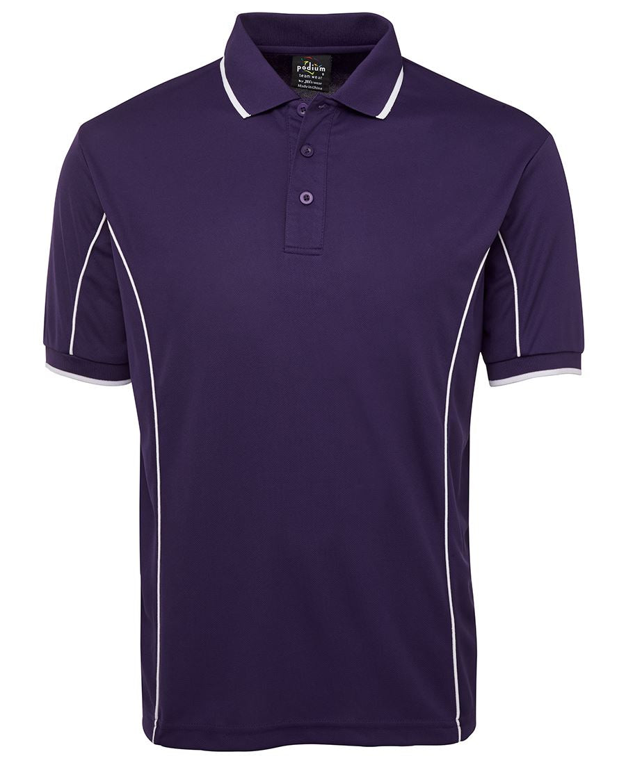 Podium S/S Piping Polo - Black/Gold