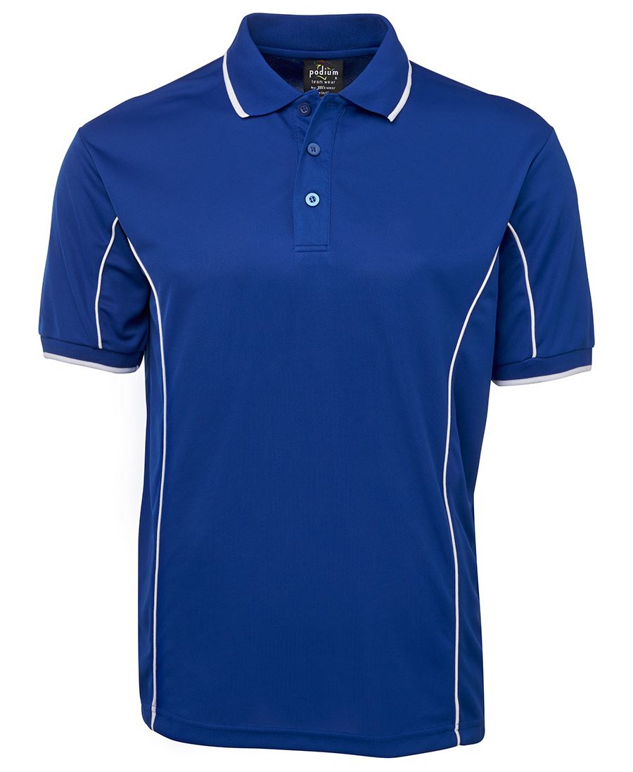 Podium S/S Piping Polo - Black/Gold
