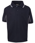 Podium Kids S/S Piping Polo - Navy/White