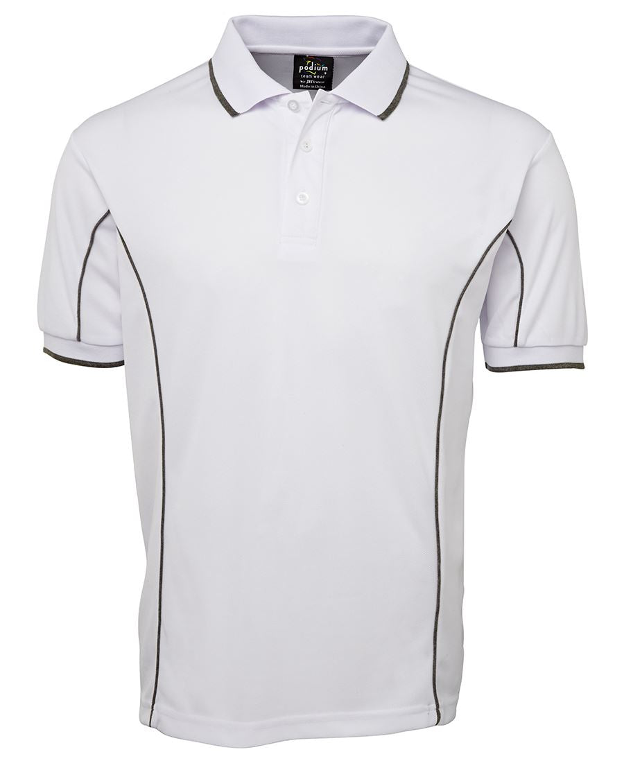 Podium S/S Piping Polo - Black/Gold