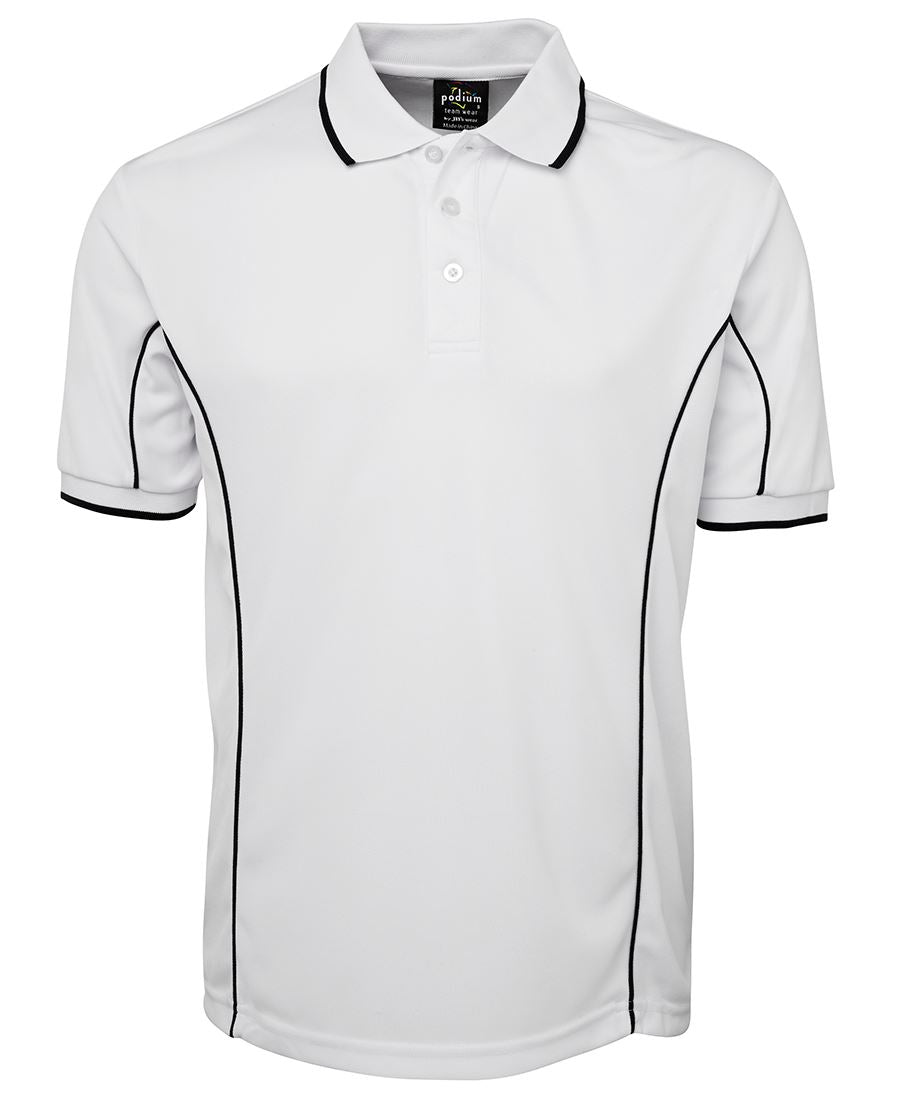 Podium S/S Piping Polo - Black/Gold
