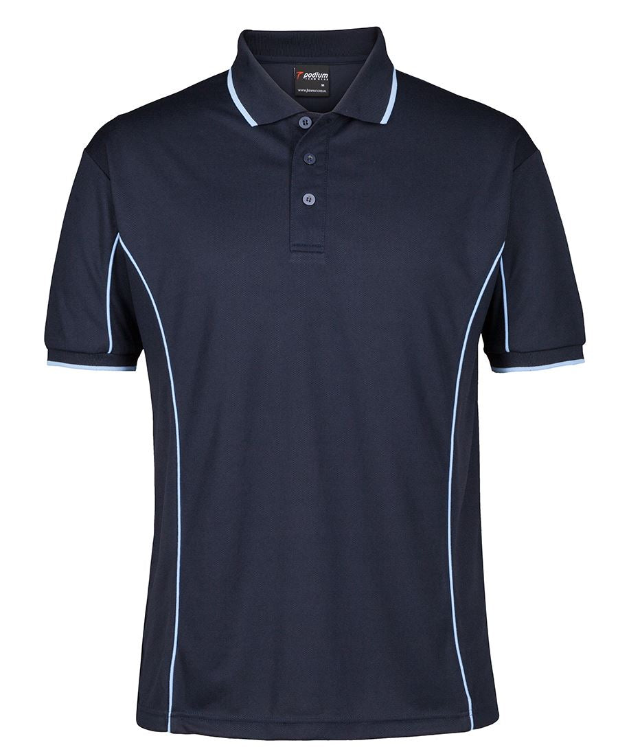 Podium S/S Piping Polo - Black/Gold