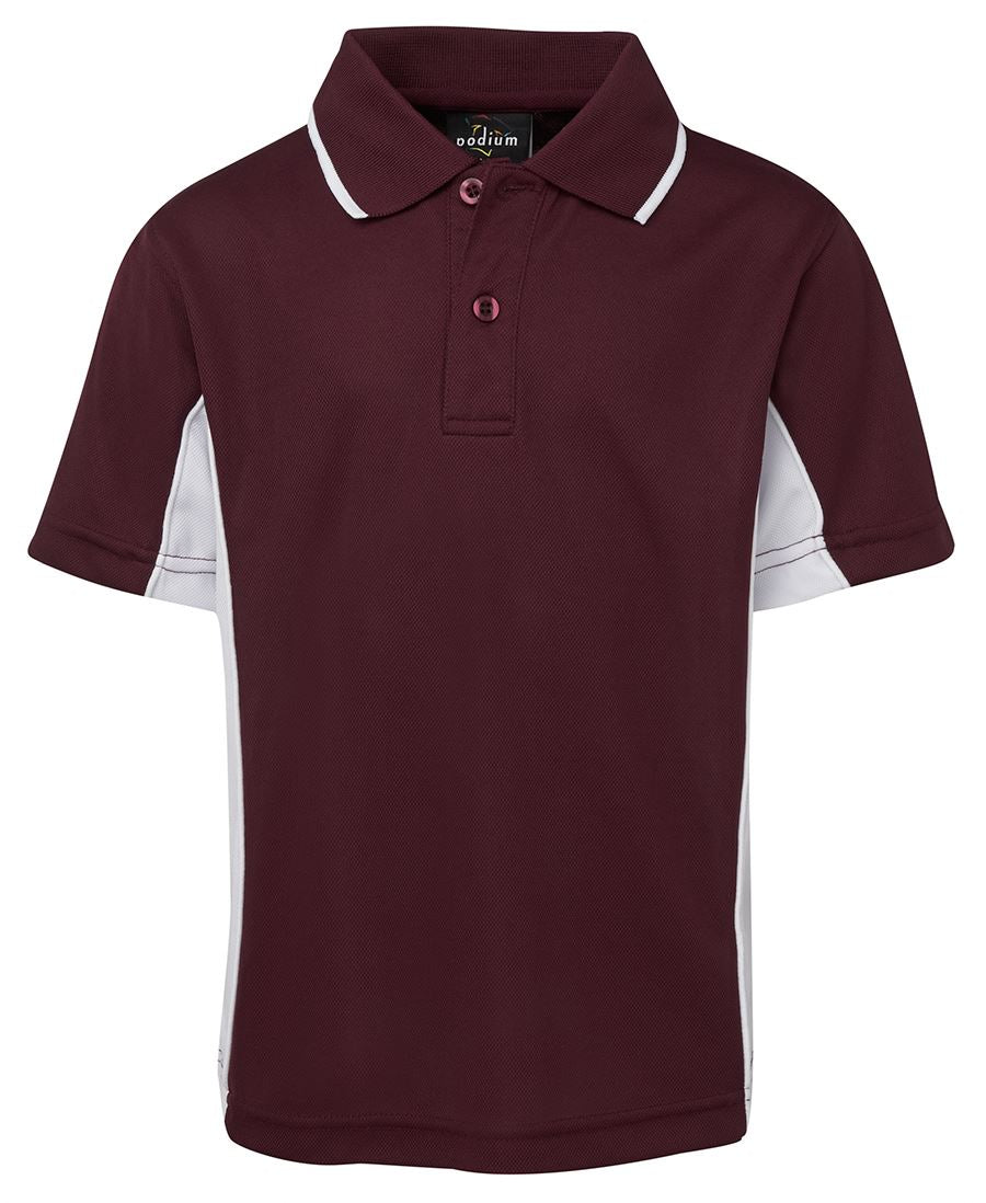 Podium Kids C/Trast Polo - Forest/Gold