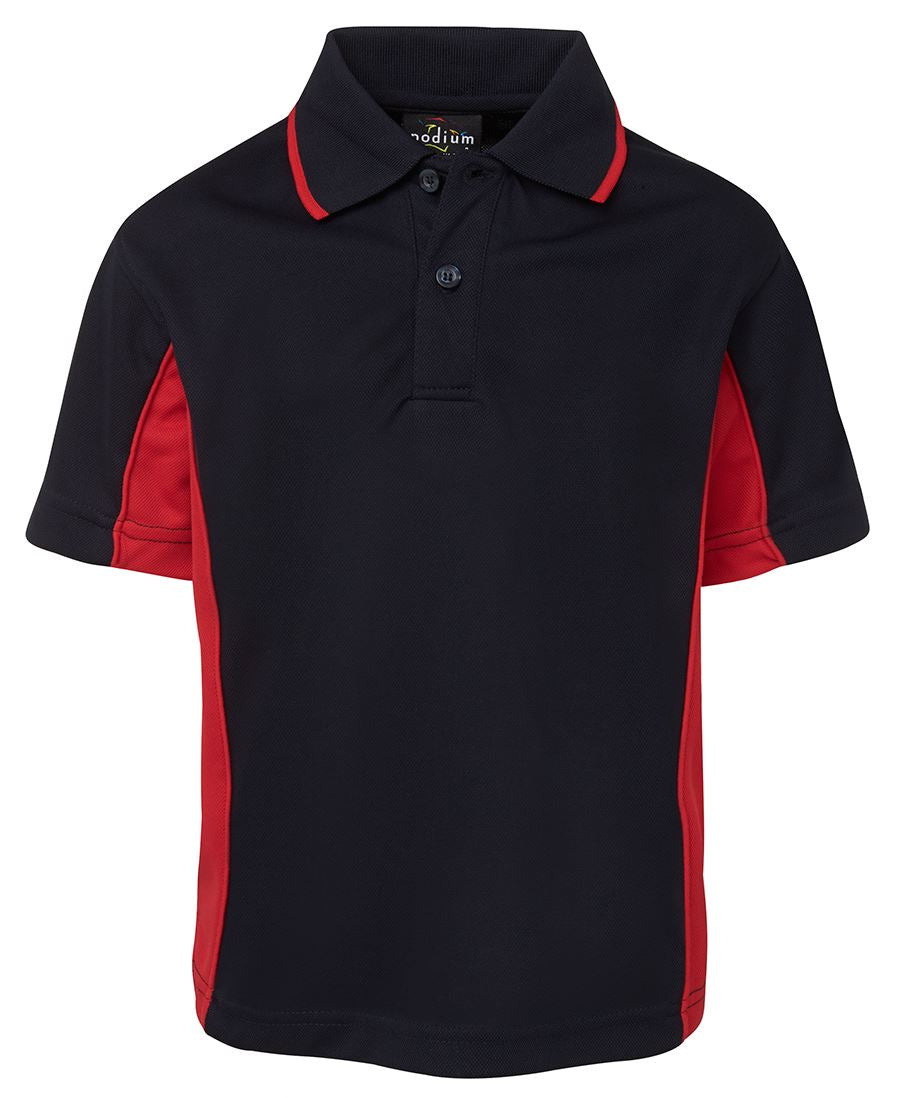 Podium Kids C/Trast Polo - Forest/Gold
