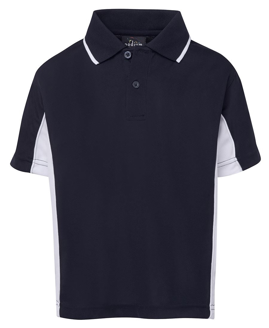 Podium Kids C/Trast Polo - Forest/Gold