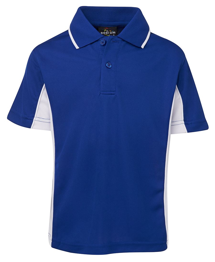 Podium Kids C/Trast Polo - Light Blue/Navy