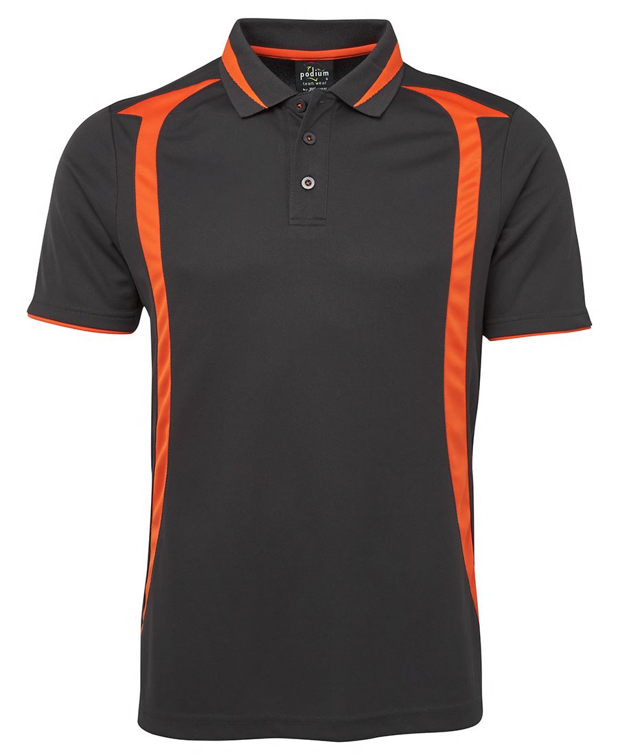 Podium Swirl Polo - Black/Pea Green