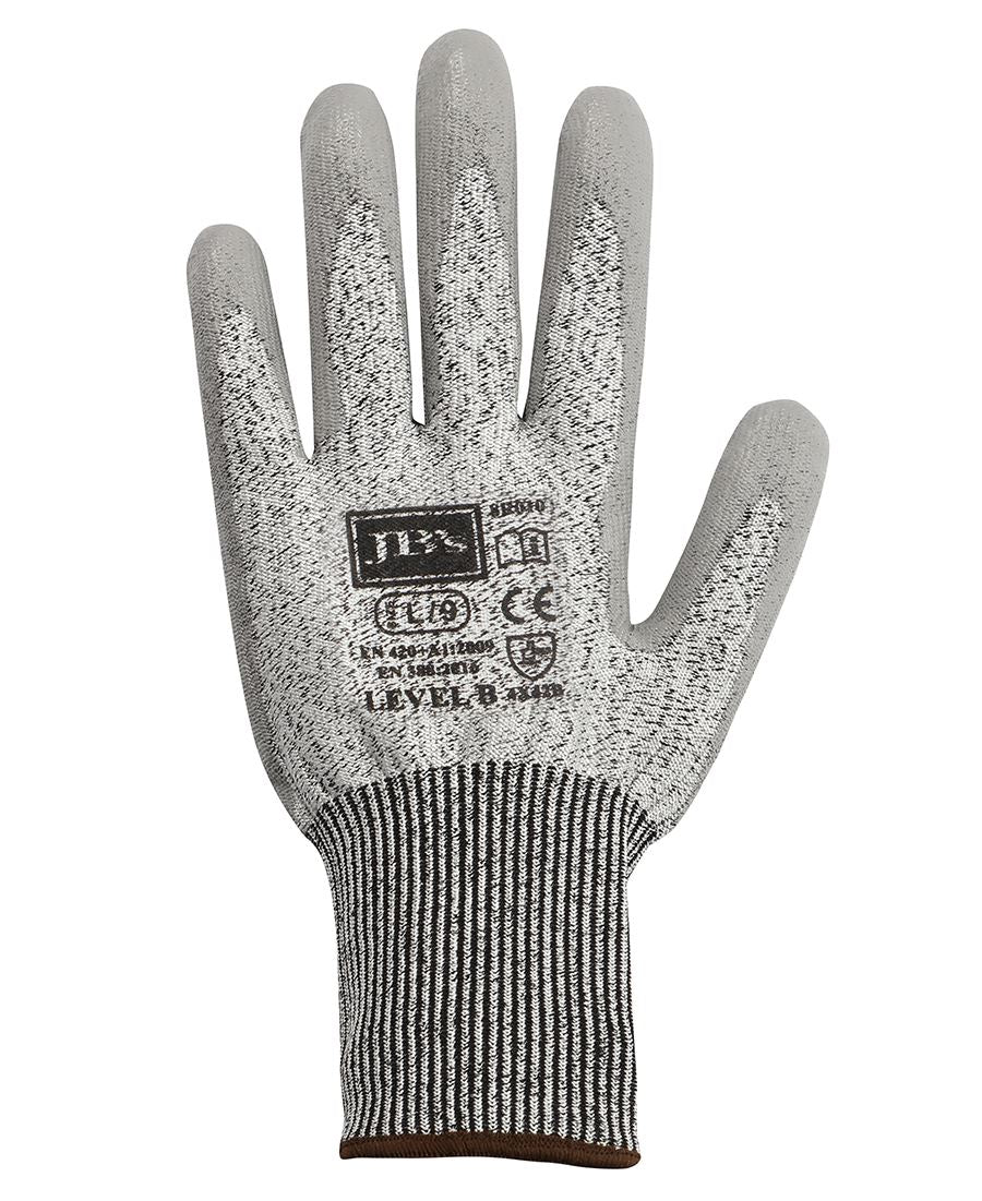 JB's PU Breathable Cut Resist Level B Glove (12 Pk) - S - 07 - Grey