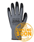 JB's Nitrile Gripper Glove (12Pk) - Grey/Black