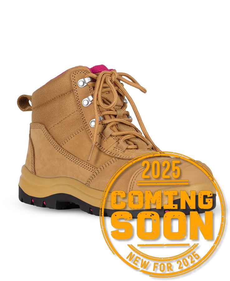 JB's Ladies Atrax Zip Safety Boot - Wheat/Pink