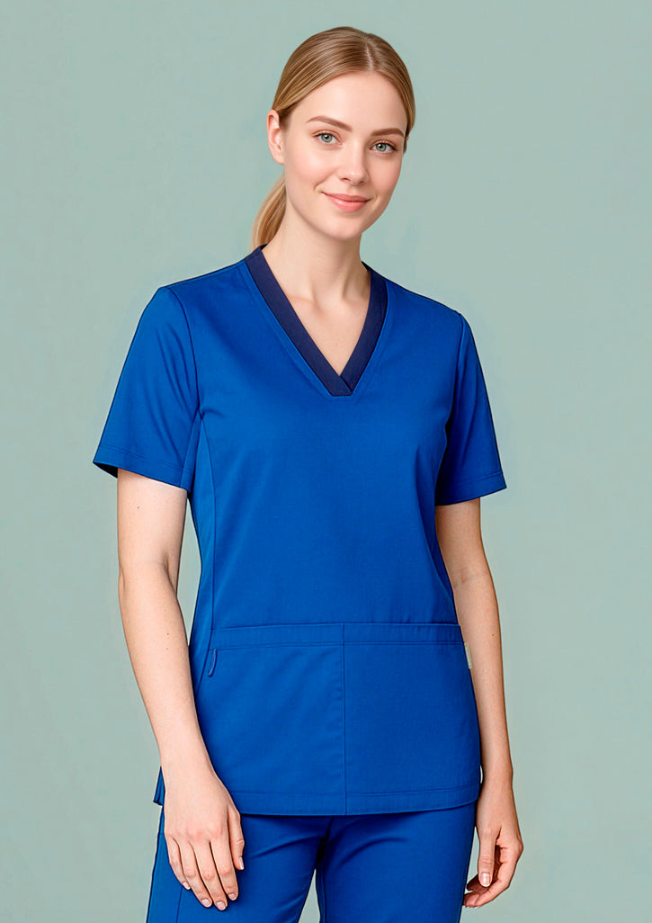 Womens Riley Stretch Scrub Top