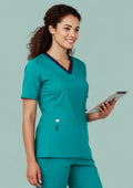 Womens Riley Stretch Scrub Top