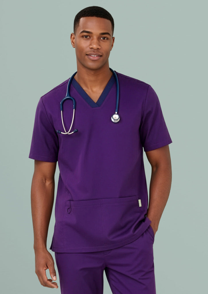 Mens Riley Stretch Scrub Top