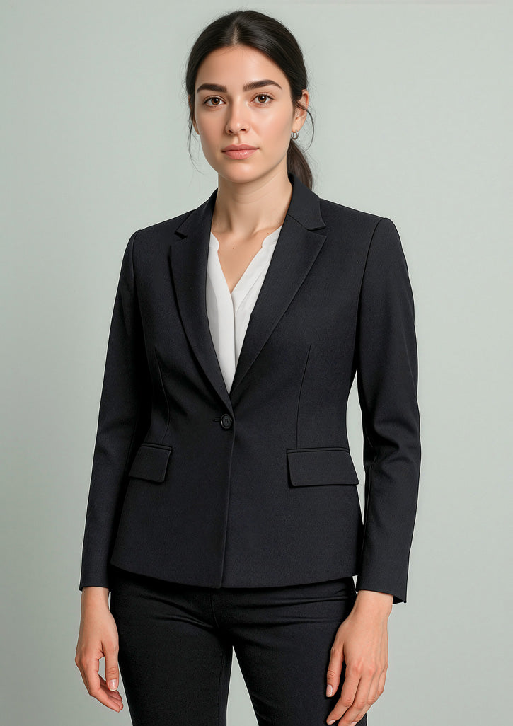 Womens Renew Single Button Mid Length Jacket