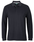 C of C L/S Pique Polo - Black