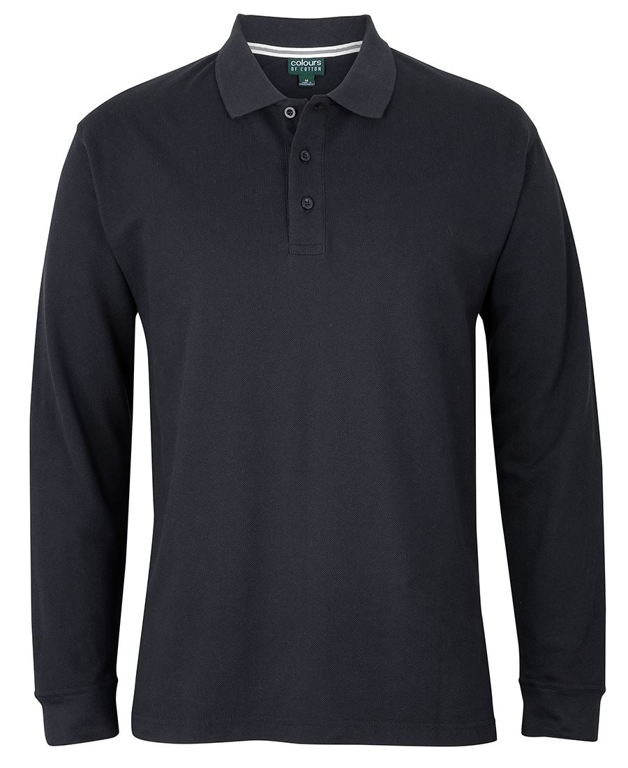 C of C L/S Pique Polo - Black