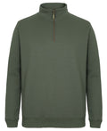 C of C  Brass 1/2 Zip Sweat - Army
