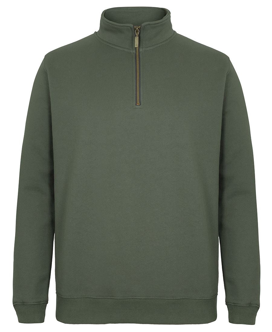 C of C  Brass 1/2 Zip Sweat - Army