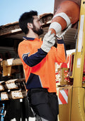 Mens Hi Vis Squad Long Sleeve Polo