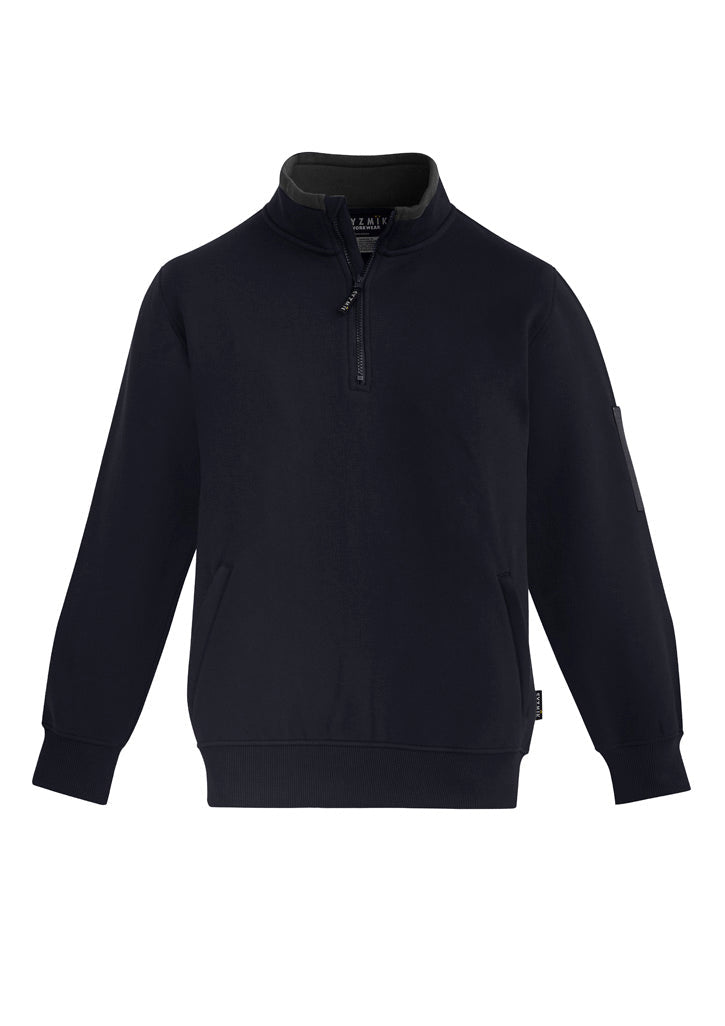 Unisex 1/4 Zip Brushed Fleece Pullover