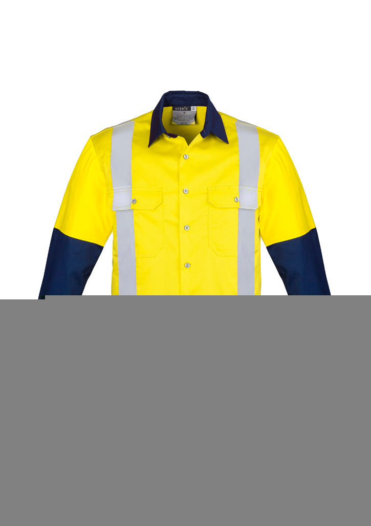 Mens Industrial Long Sleeve Shirt - Shoulder Taped